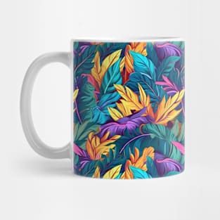 Colourful Tropical Leaf Mug